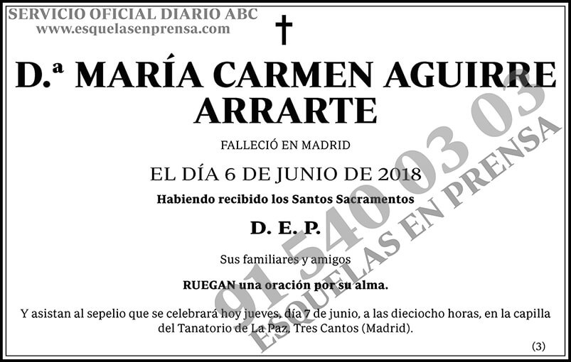 María Carmen Aguirre Arrarte